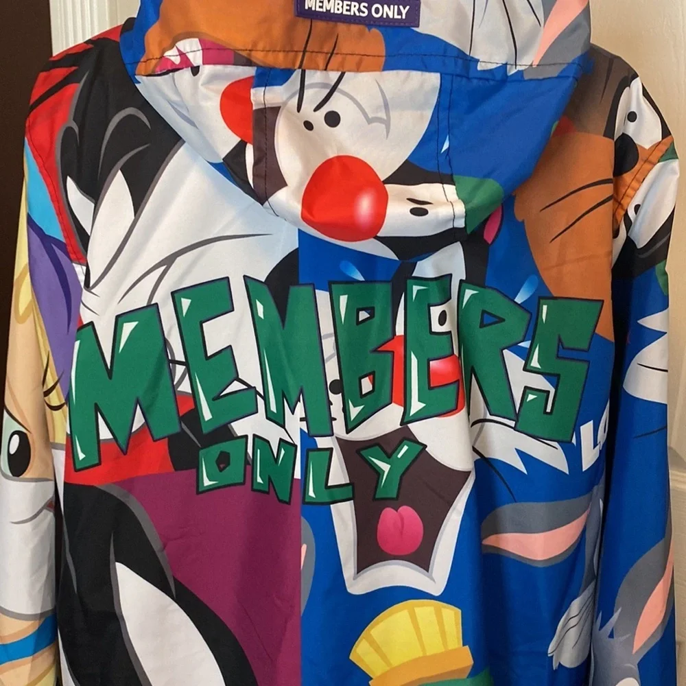 Members Only Looney Tunes Jacket Windbreaker sz L NWOT - Picture 5 of 9